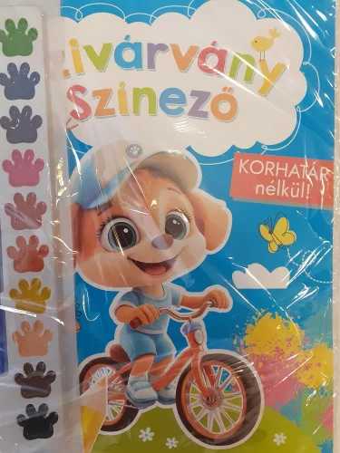 Szivarvany szinezo Biciklizo kutya