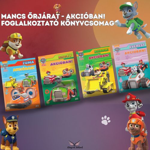 Mancs Őrjárat – Akcióban! foglalkoztató könyvcsomag (4 db) - A